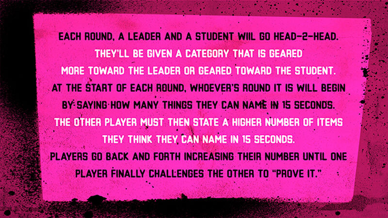 Prove It Or Lose It: Leader vs. Student Edition